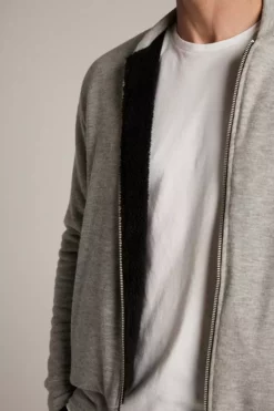 Velvet By Graham & Spencer CABE COZY JERSEY BOMBER JACKET Mens