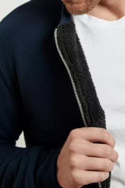 Velvet By Graham & Spencer Mens CABE COZY JERSEY BOMBER JACKET