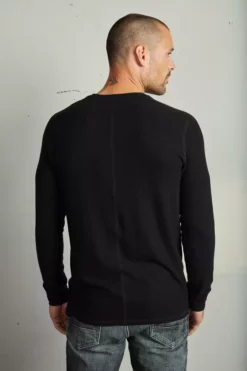 Velvet By Graham & Spencer FAUST MARLED COZY JERSEY HENLEY Mens