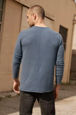 Velvet By Graham & Spencer FAUST MARLED COZY JERSEY HENLEY Mens
