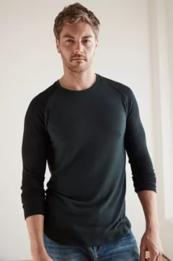 Velvet By Graham & Spencer Mens KYE RAGLAN COZY JERSEY KNIT SHIRT