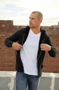 Velvet By Graham & Spencer Mens SALVADORE SHERPA LINED HOODIE