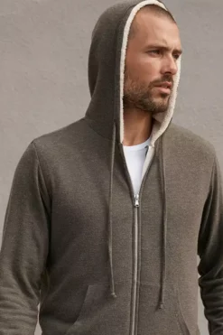 Velvet By Graham & Spencer Mens SALVADORE SHERPA LINED HOODIE