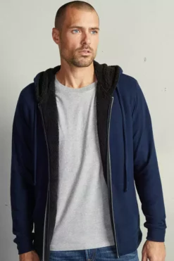 Velvet By Graham & Spencer Mens SALVADORE SHERPA LINED HOODIE