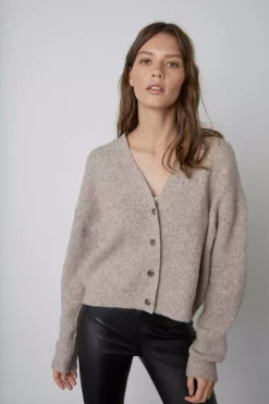 Velvet By Graham & Spencer MAGGIE BUTTON FRONT CARDIGAN Womens