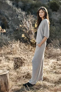 Velvet By Graham & Spencer TYLER WIDE LEG LOUNGE PANT Womens