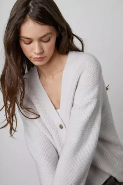 Velvet By Graham & Spencer MAGGIE BUTTON FRONT CARDIGAN Womens