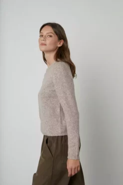 Velvet By Graham & Spencer NADIE HONEYCOMB SWEATER