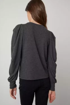 Velvet By Graham & Spencer Womens BIANCA PUFF SLEEVE TOP