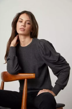 Velvet By Graham & Spencer Womens BIANCA PUFF SLEEVE TOP