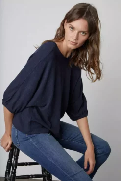 Velvet By Graham & Spencer Womens MAKAYLA CREW NECK PULLOVER 23 Velvet By Graham & Spencer Womens MAKAYLA CREW NECK PULLOVER