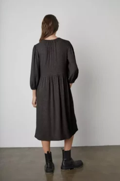 Velvet By Graham & Spencer SCARLET PUFF SLEEVE DRESS