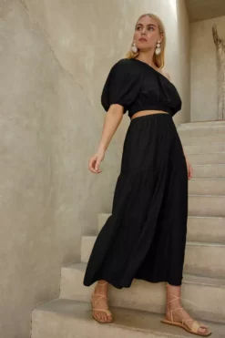 Velvet By Graham & Spencer CRISTA ONE SHOULDER MAXI DRESS Womens