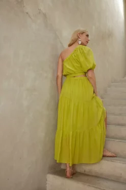 Velvet By Graham & Spencer CRISTA ONE SHOULDER MAXI DRESS Womens