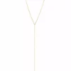 Sloan Studio CZ BEZEL LARIAT NECKLACE BY SLOAN Womens