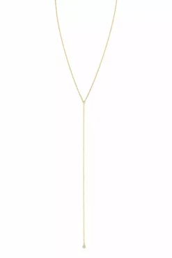Sloan Studio CZ BEZEL LARIAT NECKLACE BY SLOAN Womens