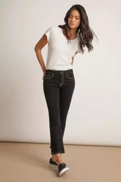 Velvet By Graham & Spencer Womens KAIA MID RISE CONTRAST STITCHING CROP JEAN 9 Velvet By Graham & Spencer Womens KAIA MID RISE CONTRAST STITCHING CROP JEAN