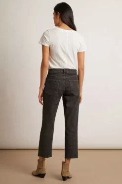 Velvet By Graham & Spencer KAROLINA HI RISE STRAIGHT LEG CUT OFF JEANS