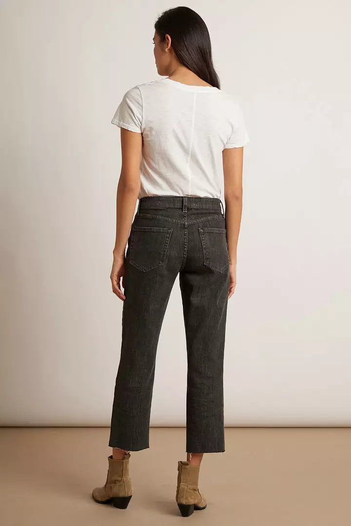 Velvet By Graham & Spencer KAROLINA HI RISE STRAIGHT LEG CUT OFF JEANS 2 Velvet By Graham & Spencer KAROLINA HI RISE STRAIGHT LEG CUT OFF JEANS