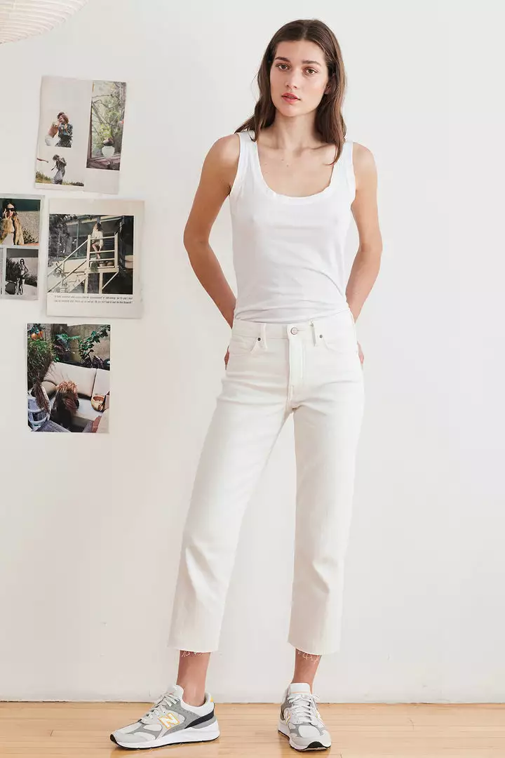 Velvet By Graham & Spencer KAROLINA HI RISE STRAIGHT LEG CUT OFF JEANS Womens 1 Velvet By Graham & Spencer KAROLINA HI RISE STRAIGHT LEG CUT OFF JEANS Womens