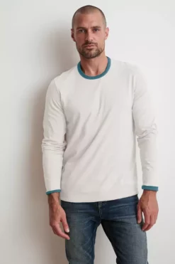 Velvet By Graham & Spencer STEPHEN REVERSIBLE COTTON LONG SLEEVE TEE
