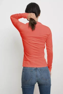 Velvet By Graham & Spencer Womens MERI WRAP FRONT FITTED TOP