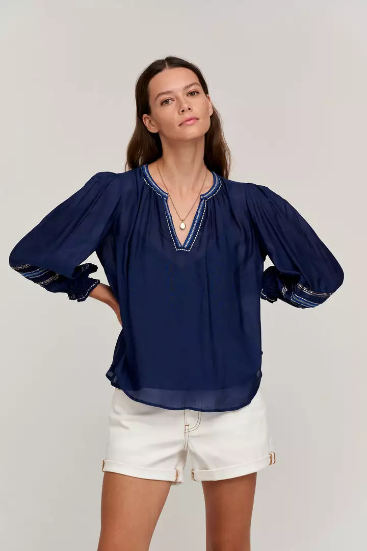 Velvet By Graham & Spencer SANDRA BOHO BLOUSE Womens 8 Velvet By Graham & Spencer SANDRA BOHO BLOUSE Womens