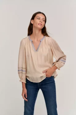 Velvet By Graham & Spencer SANDRA BOHO BLOUSE Womens