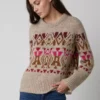 Velvet By Graham & Spencer CHEYENNE FAIR ISLE SWEATER Womens