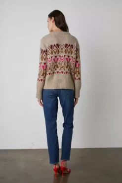 Velvet By Graham & Spencer CHEYENNE FAIR ISLE SWEATER Womens