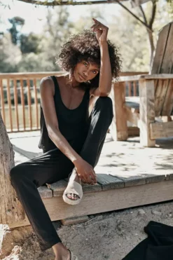 Velvet By Graham & Spencer CELYN COTTON SLUB JUMPSUIT Womens