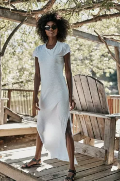 Velvet By Graham & Spencer ZIGGY COTTON SLUB MAXI DRESS Womens