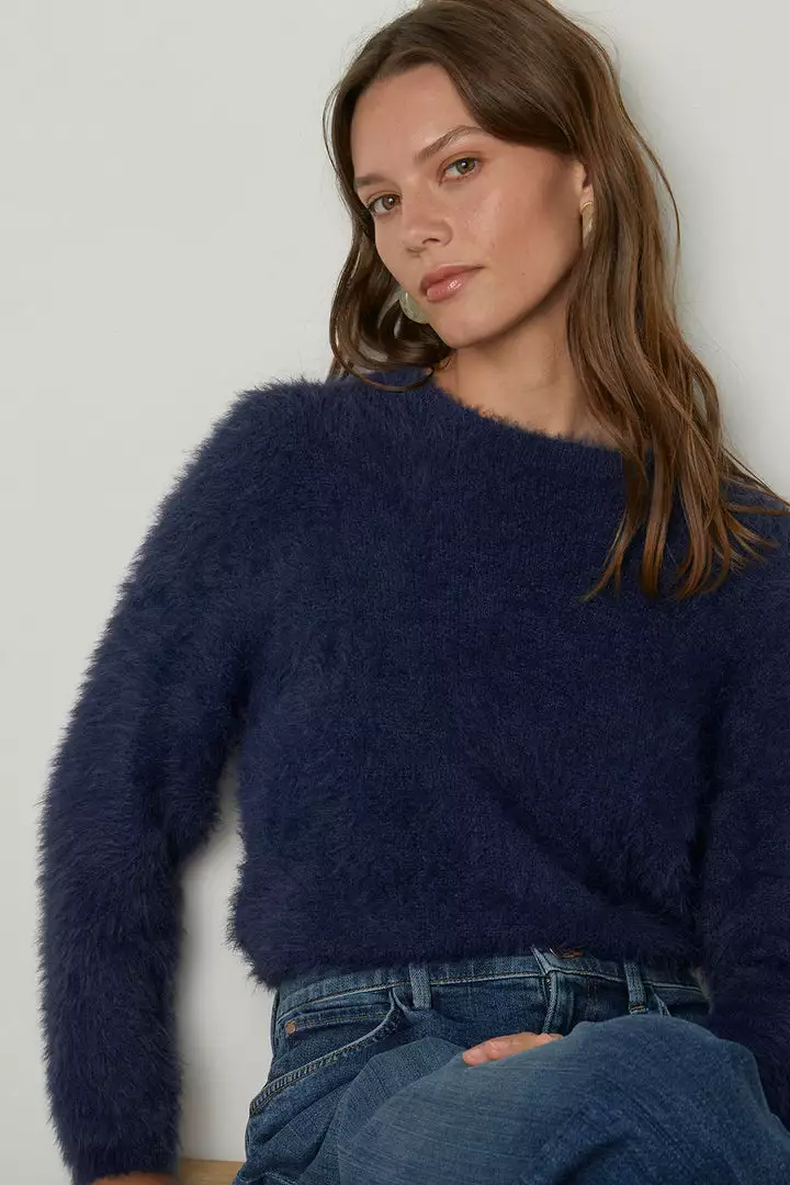 Velvet By Graham & Spencer Womens RAY CREW NECK SWEATER 1 Velvet By Graham & Spencer Womens RAY CREW NECK SWEATER