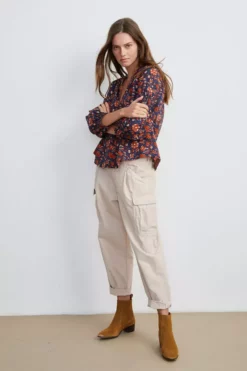 Velvet By Graham & Spencer BEV COTTON CANVAS CARGO PANT Womens