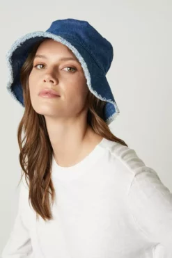 Velvet By Graham & Spencer FRINGED BUCKET HAT