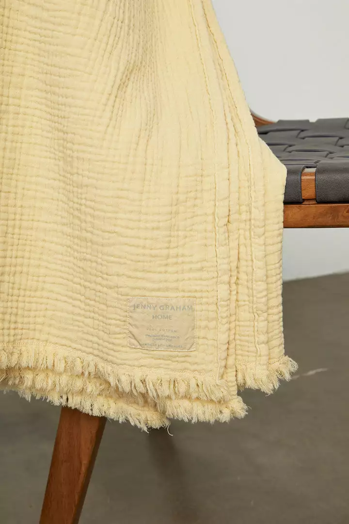 Jenny Graham Home COTTON GAUZE THROW 11 Jenny Graham Home COTTON GAUZE THROW