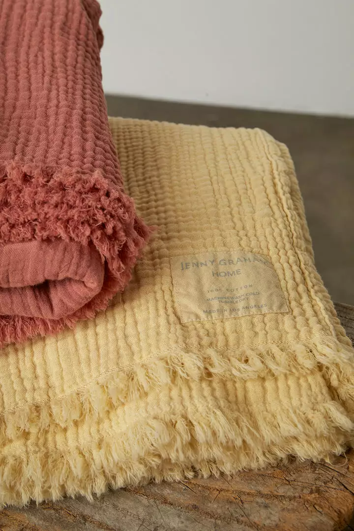 Jenny Graham Home COTTON GAUZE THROW 13 Jenny Graham Home COTTON GAUZE THROW