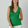 Velvet By Graham & Spencer ESTINA GAUZY WHISPER FITTED TANK TOP