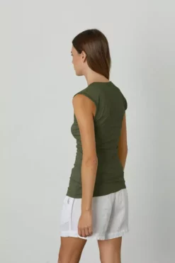 Velvet By Graham & Spencer ESTINA GAUZY WHISPER FITTED TANK TOP