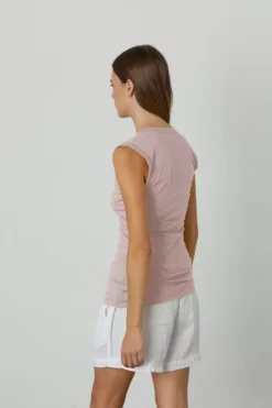 Velvet By Graham & Spencer ESTINA GAUZY WHISPER FITTED TANK TOP