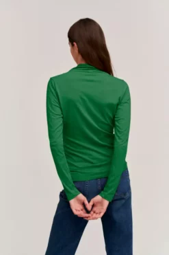 Velvet By Graham & Spencer MERI WRAP FRONT FITTED TOP Womens