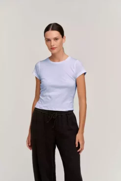Velvet By Graham & Spencer NINA CROPPED CREW NECK TEE Womens 40 Velvet By Graham & Spencer NINA CROPPED CREW NECK TEE Womens