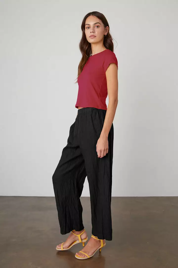 Velvet By Graham & Spencer NINA CROPPED CREW NECK TEE Womens 4 Velvet By Graham & Spencer NINA CROPPED CREW NECK TEE Womens