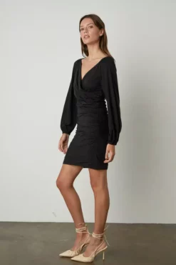 Velvet By Graham & Spencer Womens PARIS FAUX WRAP DRESS