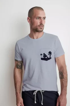 Velvet By Graham & Spencer NOAH PALM TREE GRAPHIC TEE