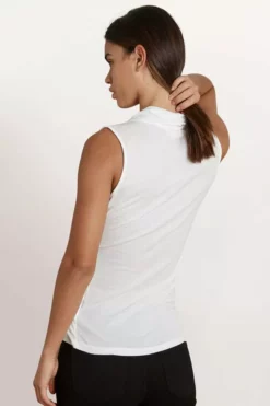 Velvet By Graham & Spencer ADELISE GAUZY WHISPER FITTED WRAP TANK Womens 20 Velvet By Graham & Spencer ADELISE GAUZY WHISPER FITTED WRAP TANK Womens