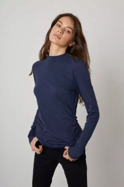 Velvet By Graham & Spencer ALANA MOCK NECK TEE
