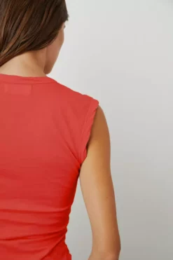 Velvet By Graham & Spencer ESTINA GAUZY WHISPER FITTED TANK TOP