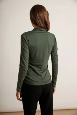 Velvet By Graham & Spencer Womens MERI WRAP FRONT FITTED TOP