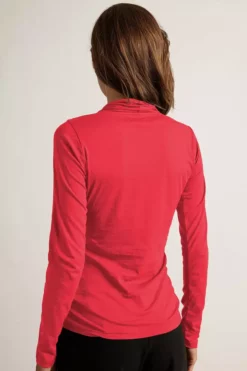 Velvet By Graham & Spencer Womens MERI WRAP FRONT FITTED TOP